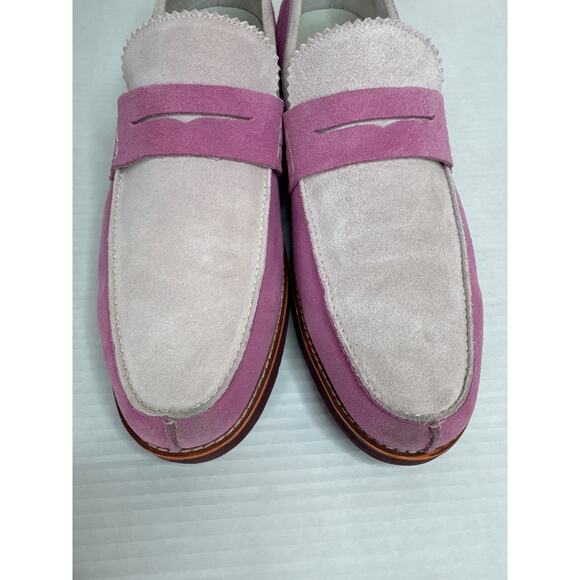 Marc Nolan Abe Suede Penny Loafers dusty rose 14